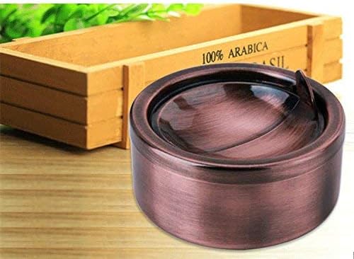 Zaoniy Smokeless Metal Ashtray with a Lid cover for Cigarettes -Windproof Outdoor Ashtrays Can Patio Outdoor Indoor Decorative Fancy Ash Tray