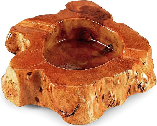 Wooden Cigar Ashtray Outdoor Indoor Ashtray and Great Gifts for Cigar Lovers, Smokers and Men Ash Tray Different Shapes and Random Delivery (2 Slots) (woods)