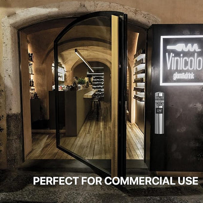 Wall Mounted Cylinder Cigarette Ashtray for Outside, Outdoor Disposal, Butt Receptacle, Commercial Container, Smokers Outpost for Patio, Office, Bars - Black